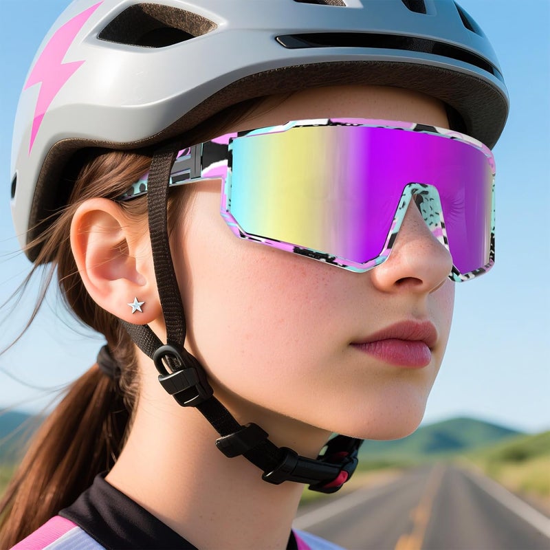 Derowern Youth Baseball Sunglasses, Kids Polarized Sports Sunglasses,UV400 Protection Glasses for Boys Girls Softball Cycling - Image 2
